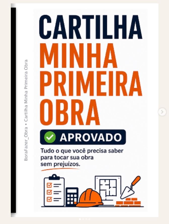 Página da Cartilha Minha Primeira Obra com orientações de planejamento da obra